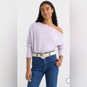 LOFT Ribtrim Jersey Off The Shoulder Top